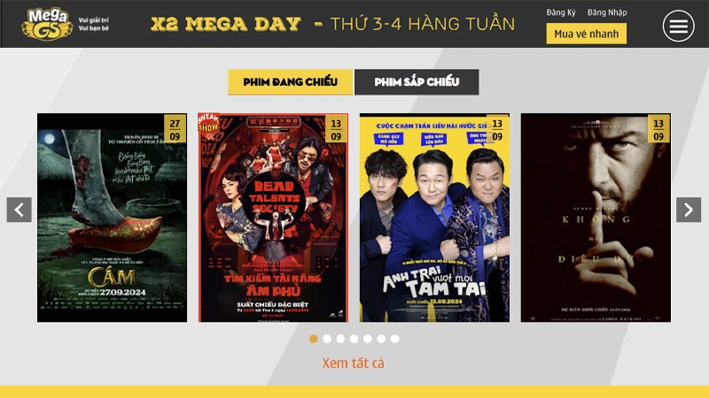 Lịch chiếu phim tại Mega GS Cinemas Lý Chính Thắng