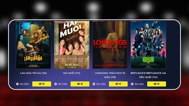 Lịch chiếu rạp Cinestar - Rạp phim Nguyễn Trãi