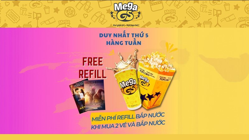 Bắp nước tại Mega GS Cinemas Cao Thắng