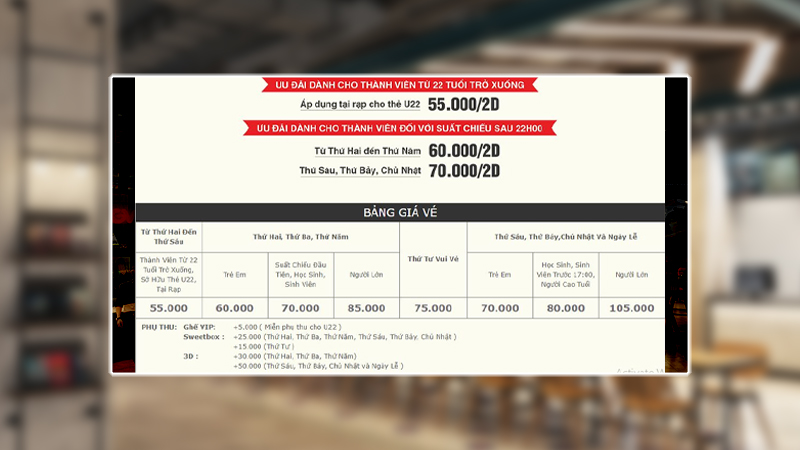 Giá Vé & Lịch Chiếu Phim CGV Bình Thạnh