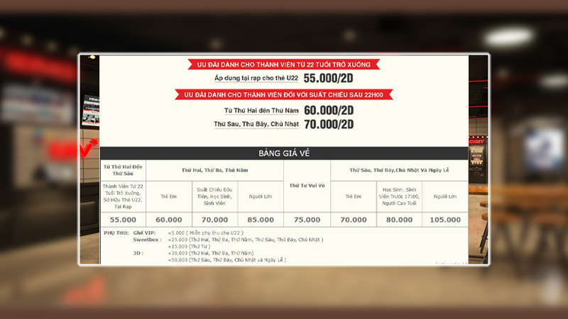 Giá Vé Và Lịch Chiếu Phim CGV Bình Thạnh