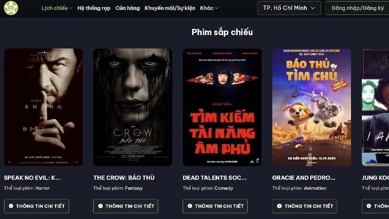 Lịch chiếu phim BHD Thảo Điền