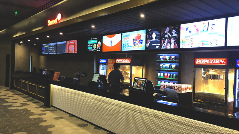 Menu bắp nước ở Lotte Cinema Goldview